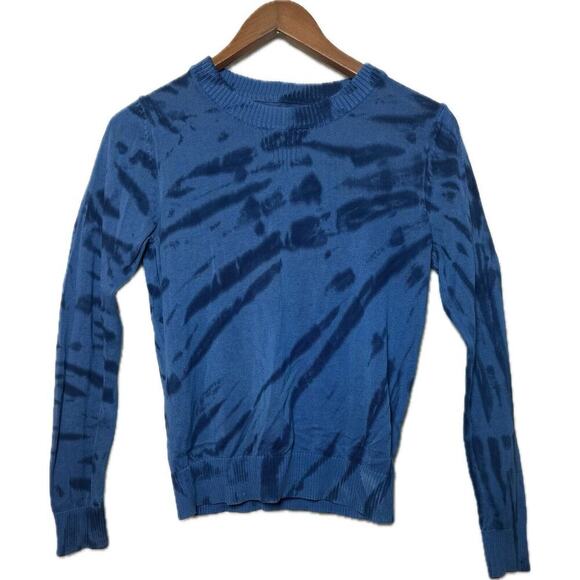 Pact Sweaters - PACT Ink Blue Spiral Tie-Dye Womens Sz S Organic Cotton Substainable Boho Retro